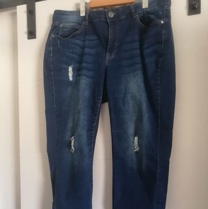 Love and Legend jeans size 16,distressed with whiskering